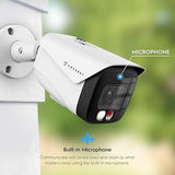 Amcrest UltraHD 4K (8MP) IP PoE AI Camera, FOV 129°, 49ft Color Nightvision, Security Outdoor Bullet Camera, Human & Vehicle Detection, Active Deterrent, 4K @15fps, IP8M-2796EW-AI (White)